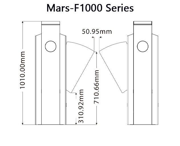 ขนาดด้านหน้า Mars-F1000