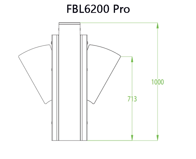 ขนาดด้านหน้า FBL6200Pro